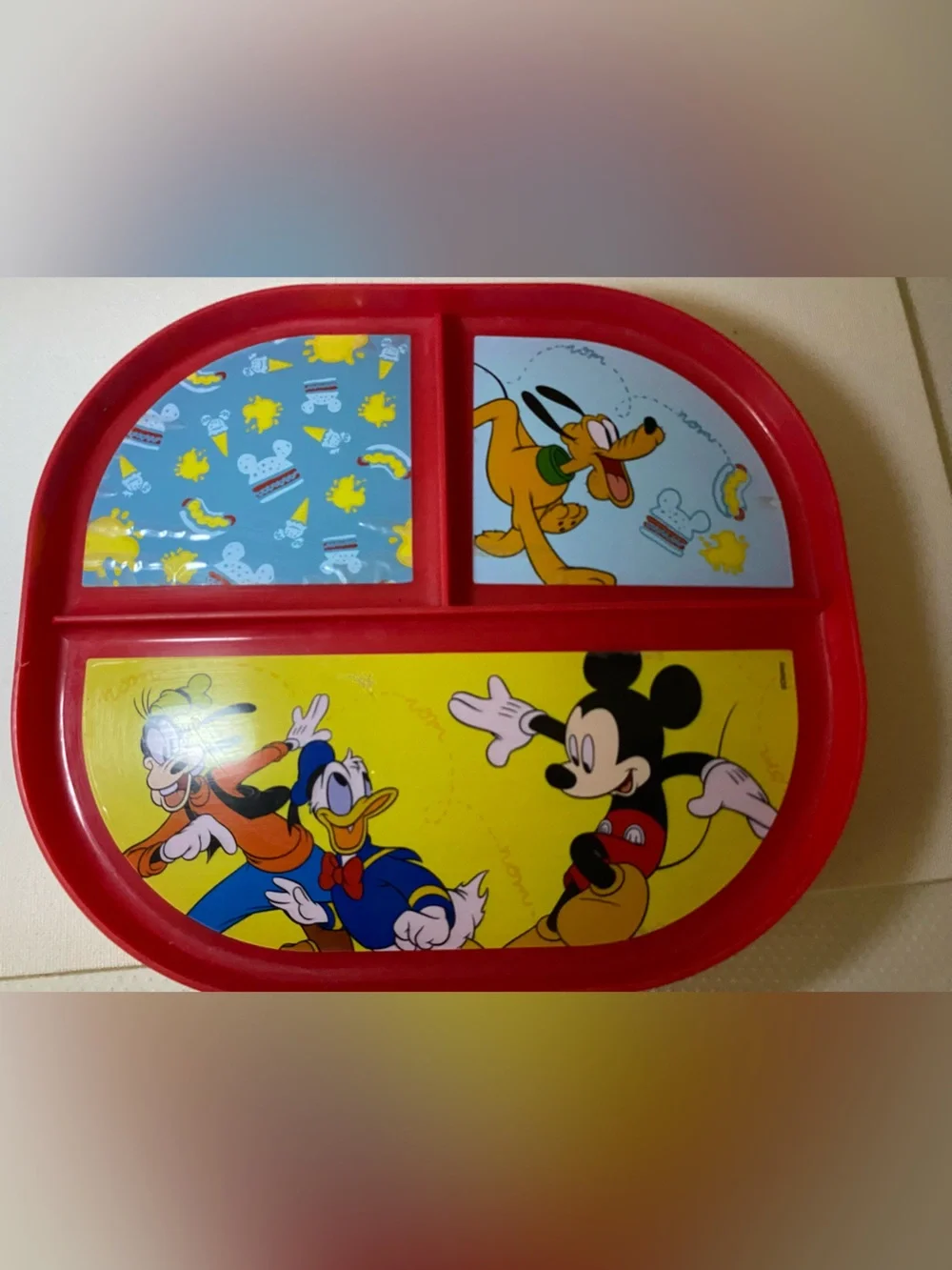 Disney Blue Minnie Mickey Goofy Donald Pluto Family kids plates set